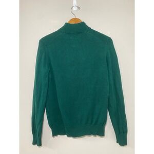 Hope & Henry Mens Green 100% Organic Cotton Quarter Zip Pullover Sweater Small